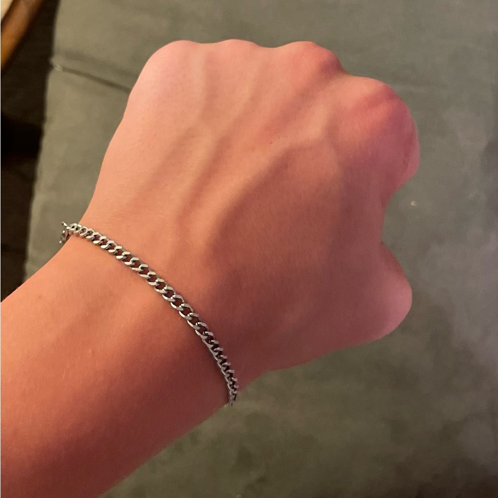 Stearling silver Cuban bracelet